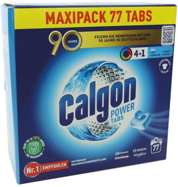 Calgon 4-in-1 tabletten, 77 stuks, waterontharder, 1001 g