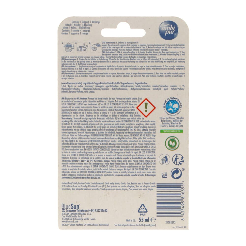 Ambi Pur Toiletblok Fresh Water & Mint 55ml 2