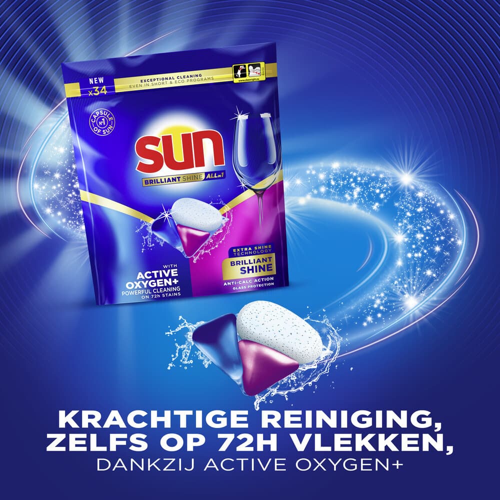 Sun Vaatwastabletten Briliant shine All-in 1 34 stuks 3
