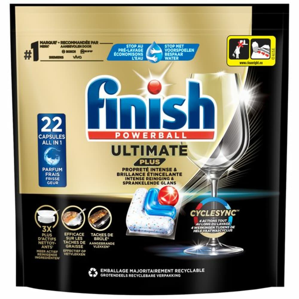 Finish Vaatwastab. Powerball All-in One Ultimate Plus 22 Stuks