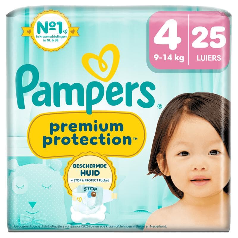Pampers Premium Protection Maat 4 (9-14 kg) 60st