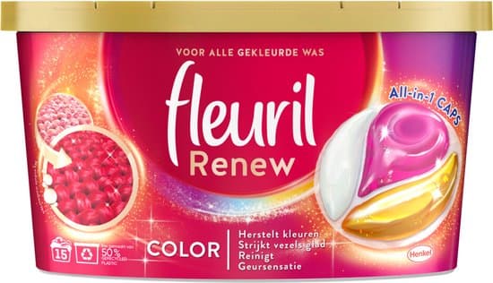 Fleuril Wascapsules Color Caps Renew 15 Stuks