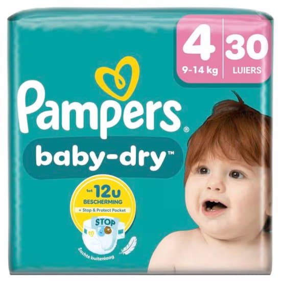Pampers luiers Baby Dry maat 4 Maxi (9-14 kg) 30 st
