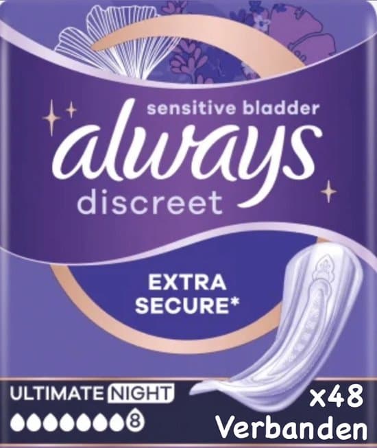 ALWAYS DISCREET Pads Ult night 48CT