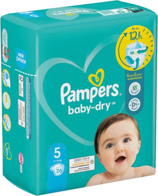 Pampers luiers Baby Dry maat 5 Junior (11-16 kg) 26 st