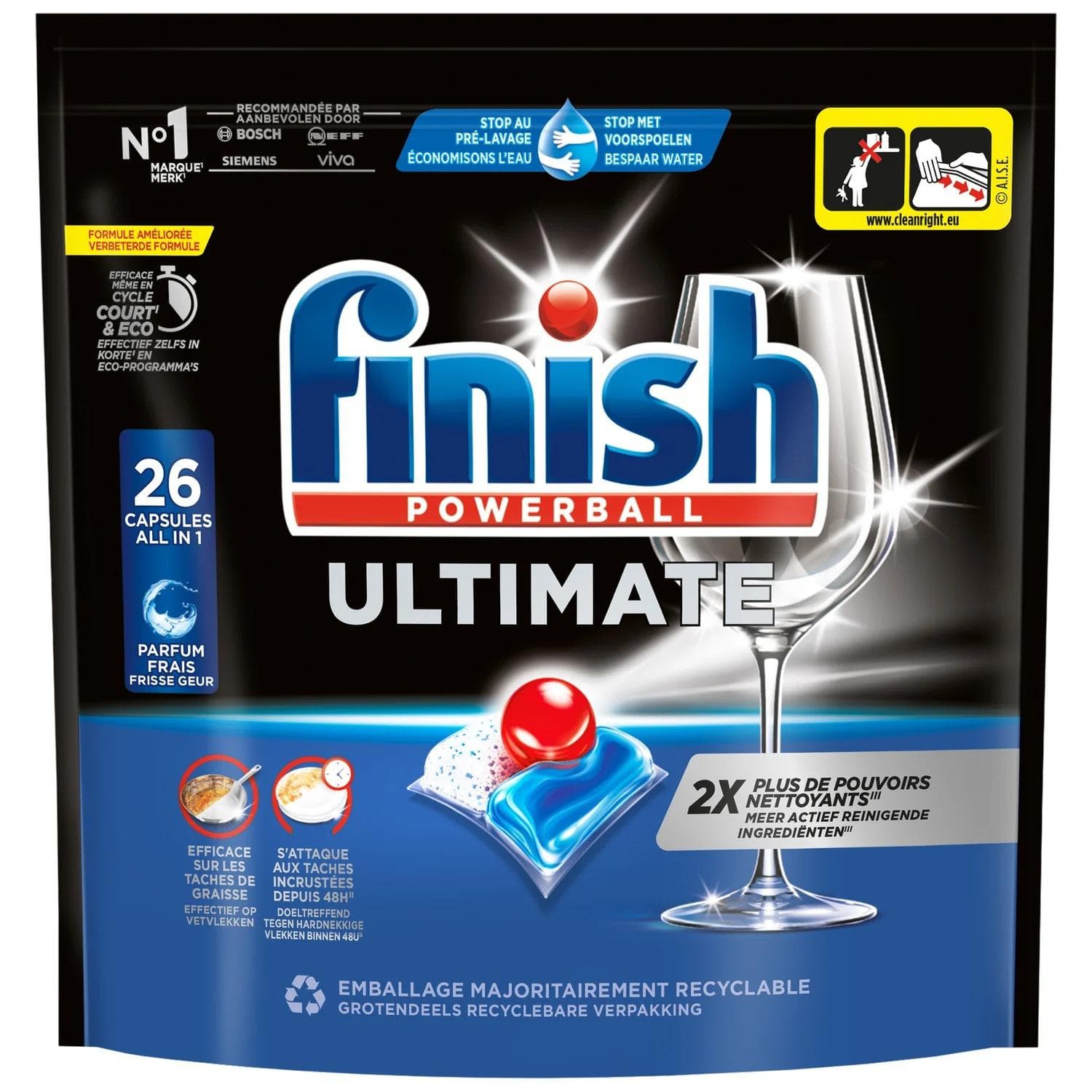 Finish Vaatwastab. Powerball All-in One Ultimate 26 Stuks 2