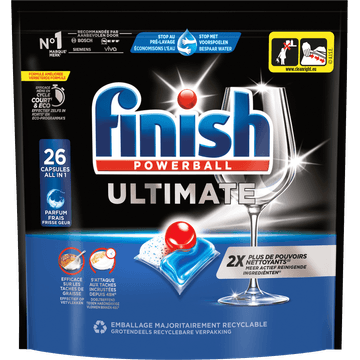 Finish Vaatwastab. Powerball All-in One Ultimate 26 Stuks